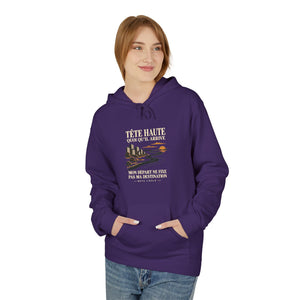 Hoodie Street TÊTE HAUTE — Mon départ ne fixe pas ma destination · Mutu Likolo