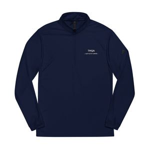 Pull à col zippé brodé THQA — Quoi qu’il arrive · Ligne Active