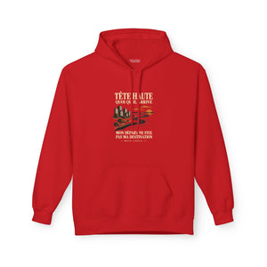 Hoodie Street TÊTE HAUTE — Mon départ ne fixe pas ma destination · Mutu Likolo