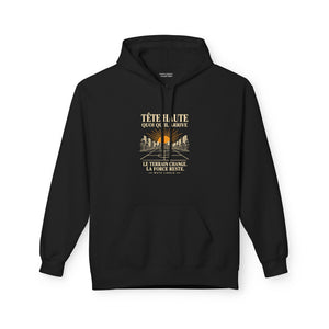 Hoodie Street TÊTE HAUTE — Le terrain change, la force reste · Mutu Likolo