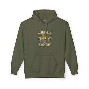 Hoodie Street TÊTE HAUTE — Le terrain change, la force reste · Mutu Likolo