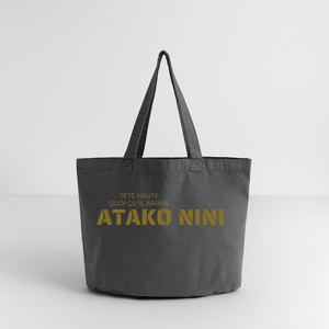 Cabas TÊTE HAUTE – ATAKO NINI | Mutu Likolo - noir vintage