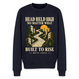 Street Sweatshirt Head Held High — Built to Rise | Prise de Conscience - bleu marine