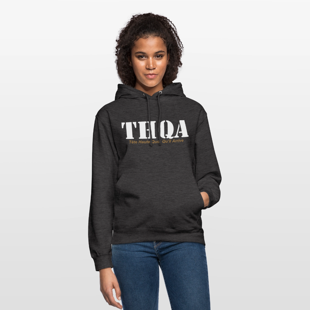 THQA Sweat-shirt à capuche unisexe - charbon