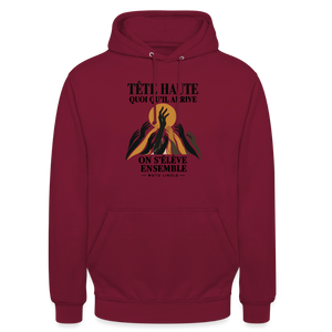 Hoodie Street Tête haute — On s’élève ensemble | Prise de Conscience - bordeaux
