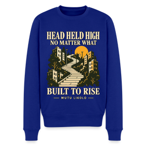 Street Sweatshirt Head Held High — Built to Rise | Prise de Conscience - bleu roi