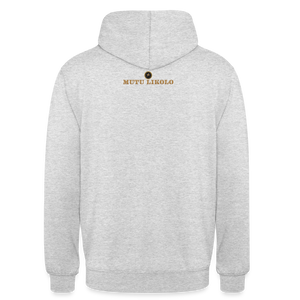 Street Hoodie Head Held High — From the Block to the Top, Typography | Prise de Conscience - gris clair chiné