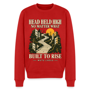 Street Sweatshirt Head Held High — Built to Rise | Prise de Conscience - rouge