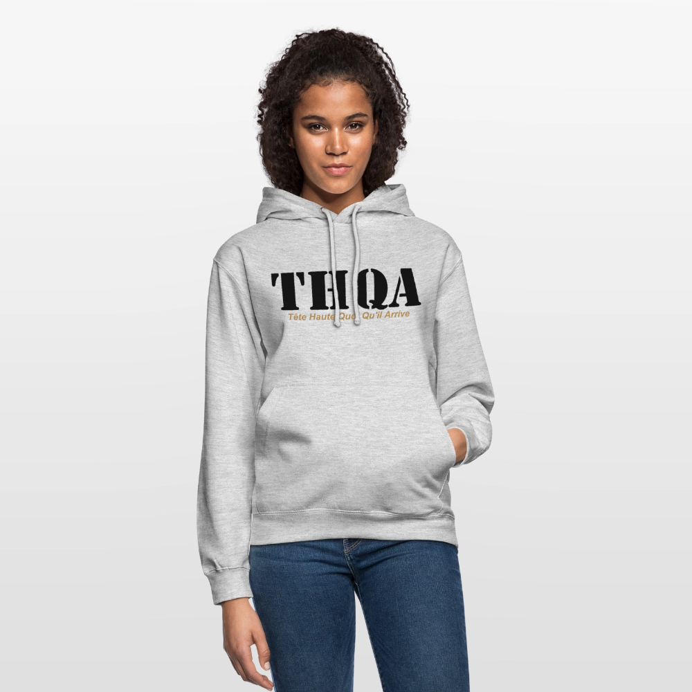 Sweat-shirt à capuche unisexe - gris clair chiné