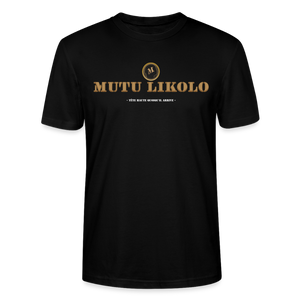 👉 T-shirt Mutu Likolo Signature – Tête Haute Quoi qu’il Arrive (Unisexe) - noir