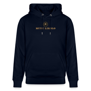 Sweat à capuche bio Mutu Likolo Unisexe - marine