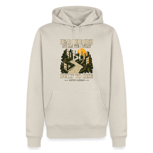 Street Premium Hoodie Head Held High — Built to Rise | Prise de Conscience - beige