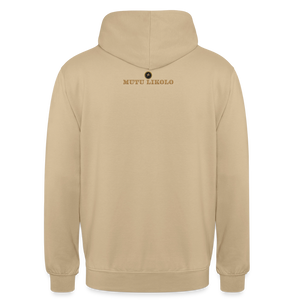 Hoodie Street Tête haute — Mon départ ne fixe pas ma destination | Prise de Conscience - beige