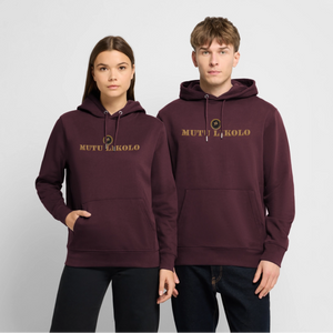 Sweat à capuche bio Mutu Likolo Unisexe - maroon
