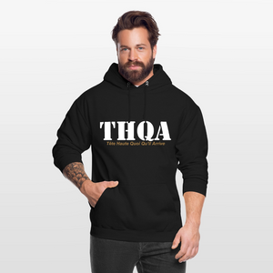 THQA Sweat-shirt à capuche unisexe - noir