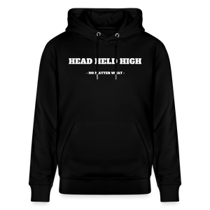 HEAD HELD HIGH — No Matter What — Organic Black Hoodie - noir