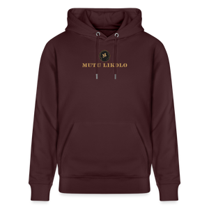 Sweat à capuche bio Mutu Likolo Unisexe - maroon