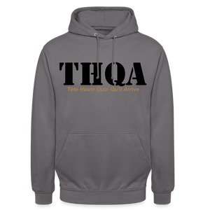 Sweat-shirt à capuche unisexe - gris éléphant