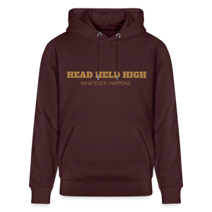 HEAD HELD HIGH — Heritage Navy & Camel Hoodie - maroon