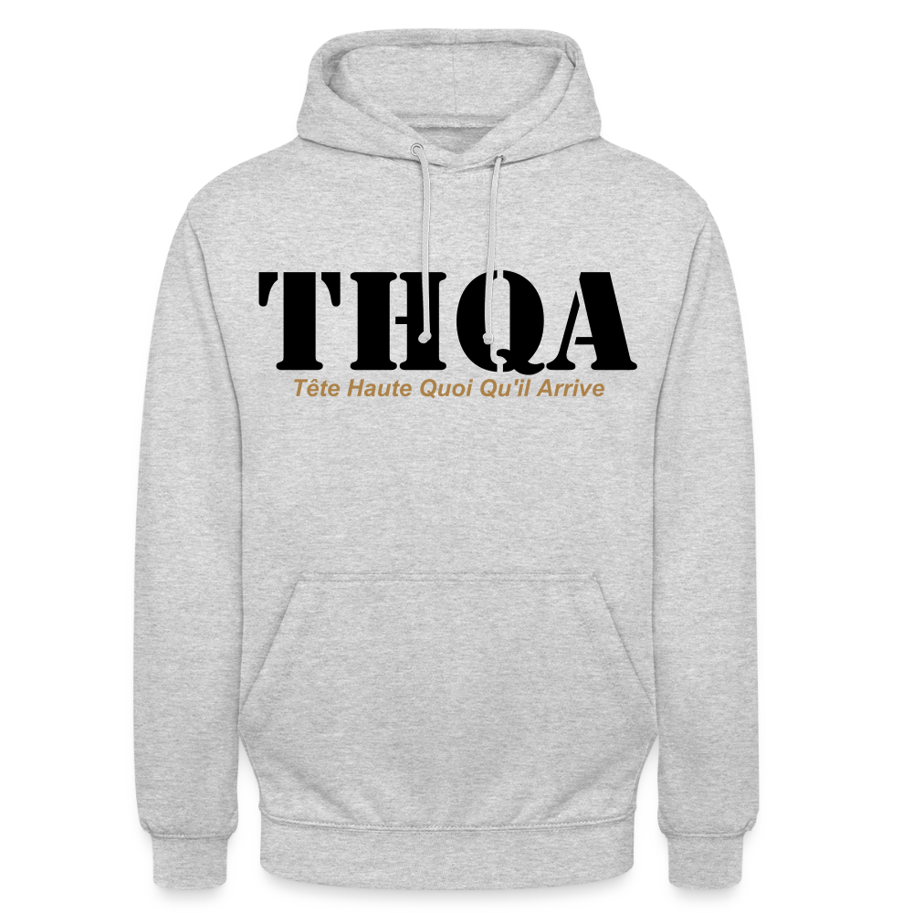 Sweat-shirt à capuche unisexe - gris clair chiné