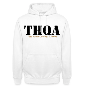 Sweat-shirt à capuche unisexe - blanc