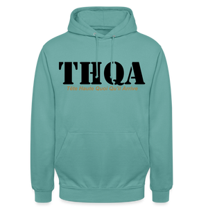 Sweat-shirt à capuche unisexe - turquoise pastel