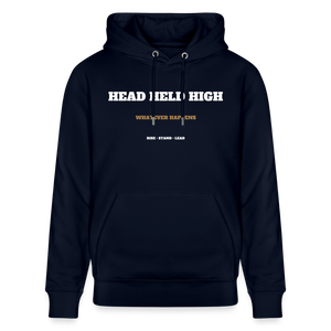 HEAD HELD HIGH — Essential Black Hoodie - marine