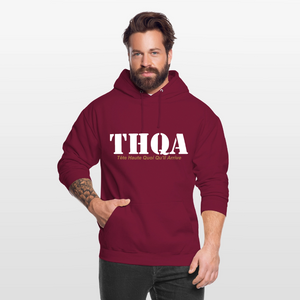 THQA Sweat-shirt à capuche unisexe - bordeaux