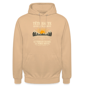 Hoodie Street Tête haute — Le terrain change, la force reste | Prise de Conscience - pêche