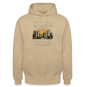 Hoodie Street Tête haute — Du quartier aux sommets, édition couleurs | Prise de Conscience - beige