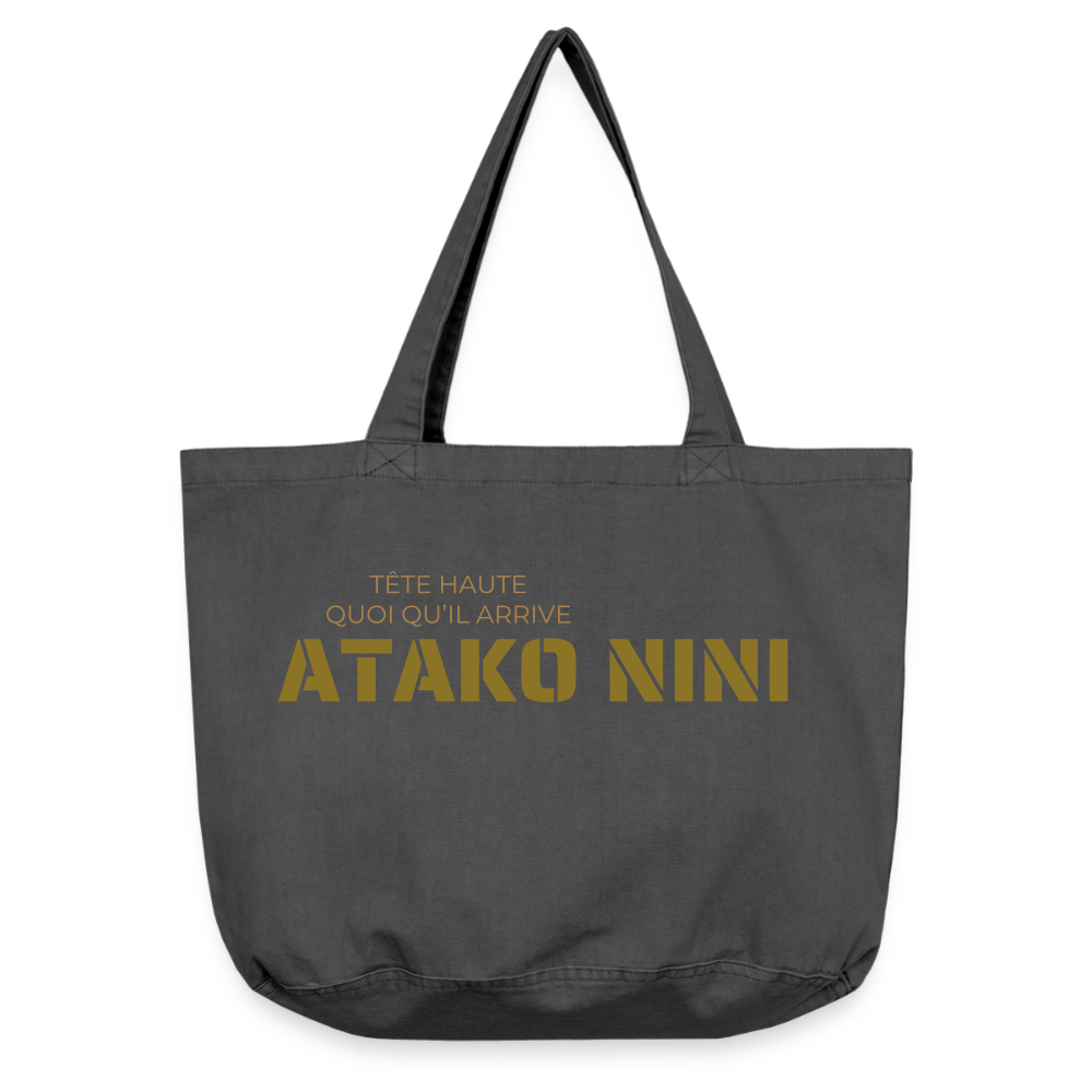 Cabas TÊTE HAUTE – ATAKO NINI | Mutu Likolo - noir vintage