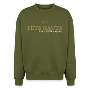 Sweat premium TÊTE HAUTE – Édition Élan - kaki