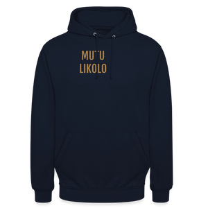 Mutu Likolo Signature — Hoodie unisexe noir - marine