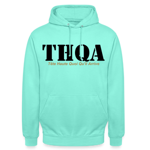 Sweat-shirt à capuche unisexe - menthe