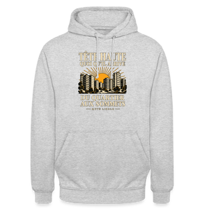 Hoodie Street Tête haute — Du quartier aux sommets, édition couleurs | Prise de Conscience - gris clair chiné