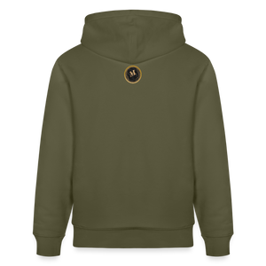 Sweat à capuche bio Mutu Likolo Unisexe - vert kaki