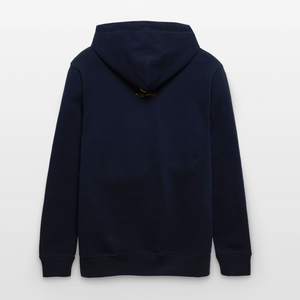 HEAD HELD HIGH — Heritage Navy & Camel Hoodie — technical detail