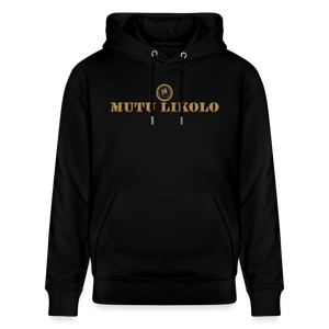 Sweat à capuche bio Mutu Likolo Unisexe - noir