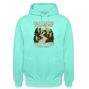 Street Hoodie Head Held High — Built to Rise | Prise de Conscience - menthe