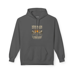 Hoodie Street TÊTE HAUTE — Le terrain change, la force reste · Mutu Likolo