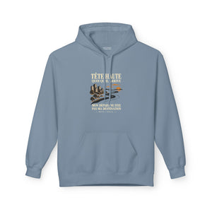 Hoodie Street TÊTE HAUTE — Mon départ ne fixe pas ma destination · Mutu Likolo