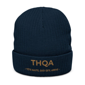 Bonnet brodé THQA — Tête haute, quoi qu’il arrive · Mutu Likolo