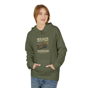 Hoodie Street TÊTE HAUTE — Mon départ ne fixe pas ma destination · Mutu Likolo