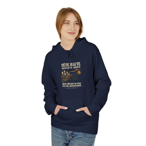 Hoodie Street TÊTE HAUTE — Mon départ ne fixe pas ma destination · Mutu Likolo