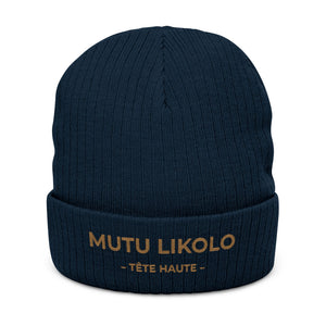 Bonnet côtelé brodé MUTU LIKOLO — Signature