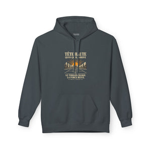 Hoodie Street TÊTE HAUTE — Le terrain change, la force reste · Mutu Likolo