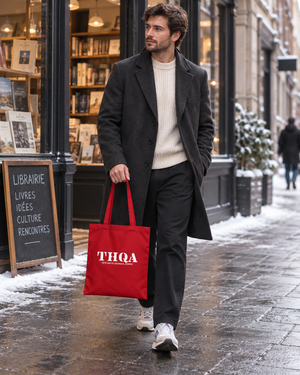 Sac THQA Rouge porté en ville — mise en scène