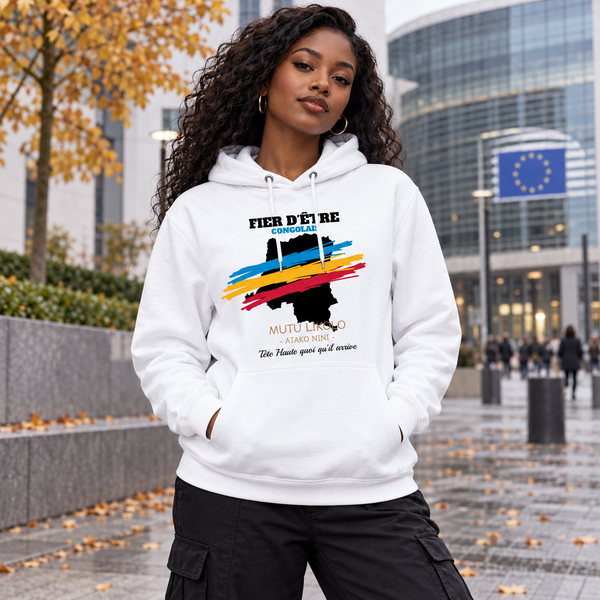 Hoodie organic cotton Mutu Likolo — Fier d’être Congolais