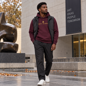 Hoodie Mutu Likolo bordeaux avec gilet technique noir