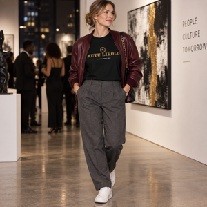 T-shirt Signature noir avec bomber bordeaux